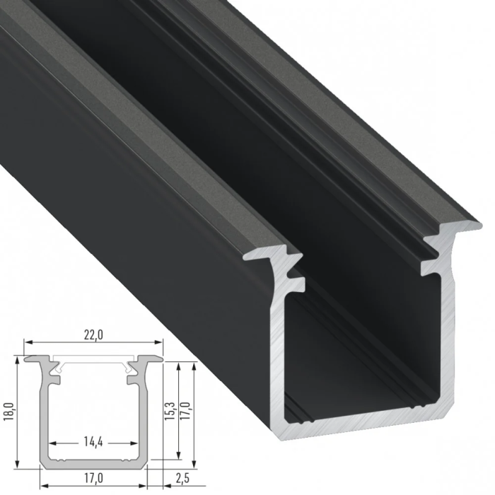 Profil Aluminium Type G 2,02M Anodizado Inox 2 Profil Aluminium Type G 2,02M Anodizado Inox 2