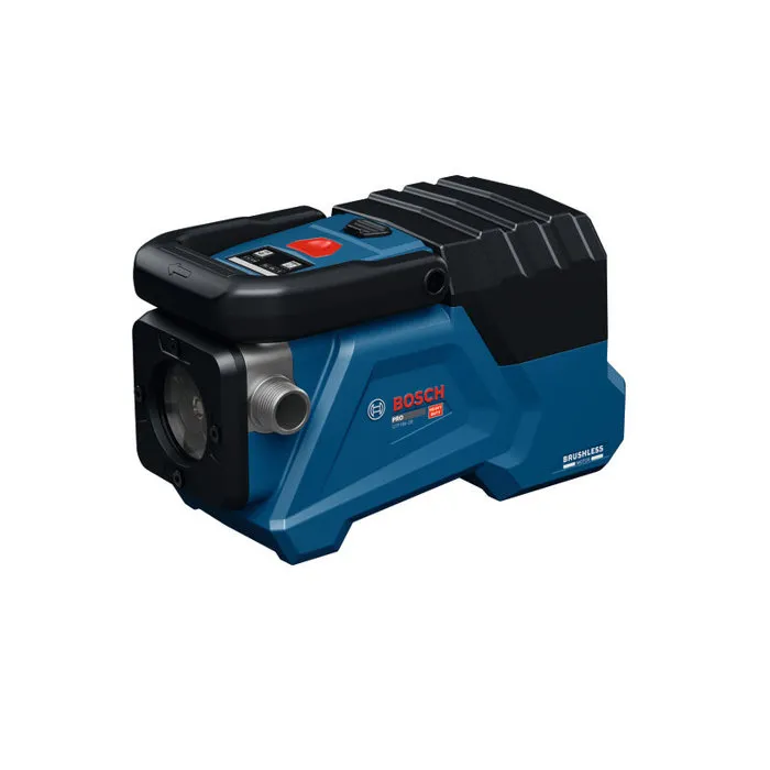 Bosch Professional Pompe de transfert auto-amorçante sans fil 18V GTP18V-28 06019R6000 - Débit 2800 l/h, filetage G3/4', mode ECO et minuterie, sans batterie