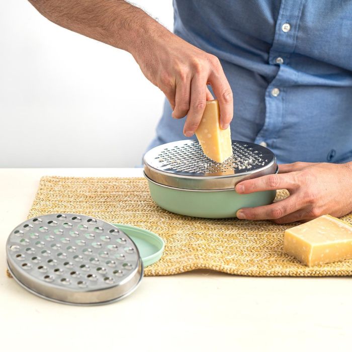 Rallador Oval con Depósito Ozon Quid 17x12x7 cm 3 Rallador Oval con Depósito Ozon Quid 17x12x7 cm 3