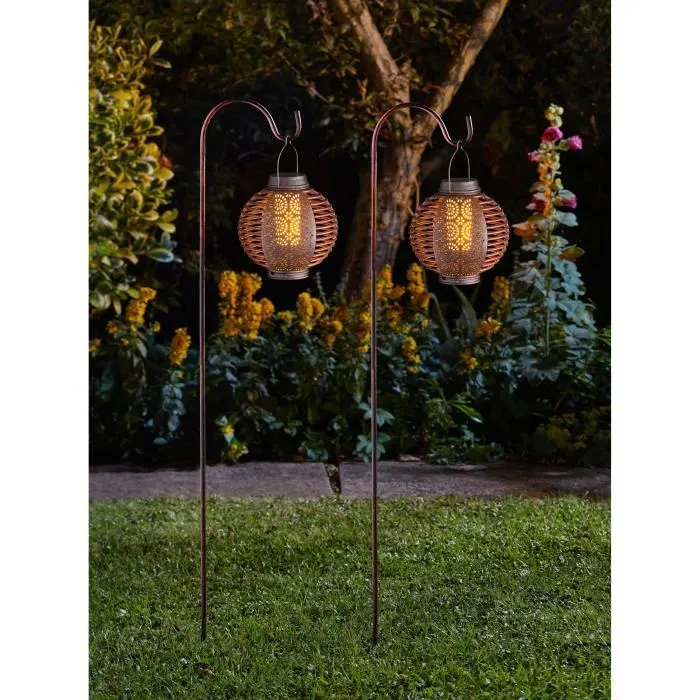 Smart Garden Lanterne solaire Forli Flaming - Effet flamme vacillante réaliste Cool Flame - Pack de 2 - Dimensions: 92 x 15 cm Smart Garden Lanterne solaire Forli Flaming - Effet flamme vacillante réaliste Cool Flame - Pack de 2 - Dimensions: 92 x 15 cm