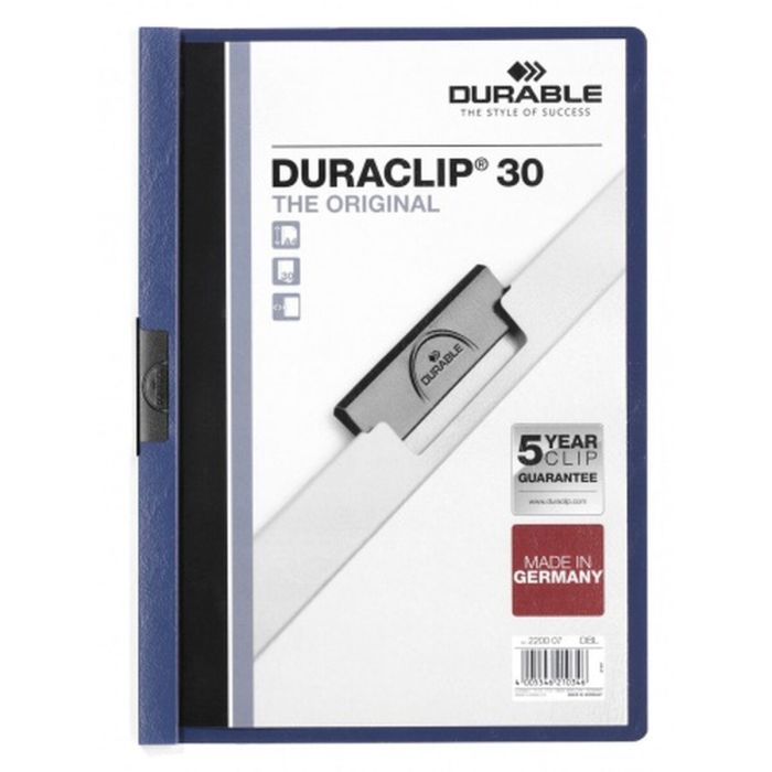 Dossier de Portefeuilles Durable Duraclip 30 Bleu foncé Bleu ciel A4 25 Pièces 2 Dossier de Portefeuilles Durable Duraclip 30 Bleu foncé Bleu ciel A4 25 Pièces 2