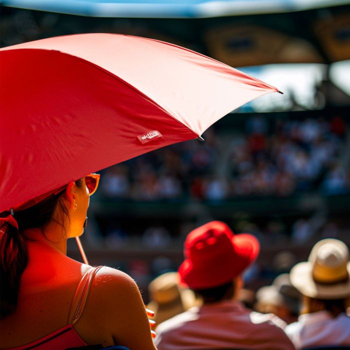 Parapluie Aktive Rouge Ø 150 cm 150 x 96 x 150 cm (6 Unités) 5