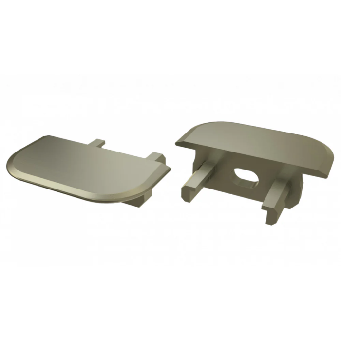 Bouchon de Fin de Profil Type Z - Plastique Gris - Avec Trou 2 Bouchon de Fin de Profil Type Z - Plastique Gris - Avec Trou 2