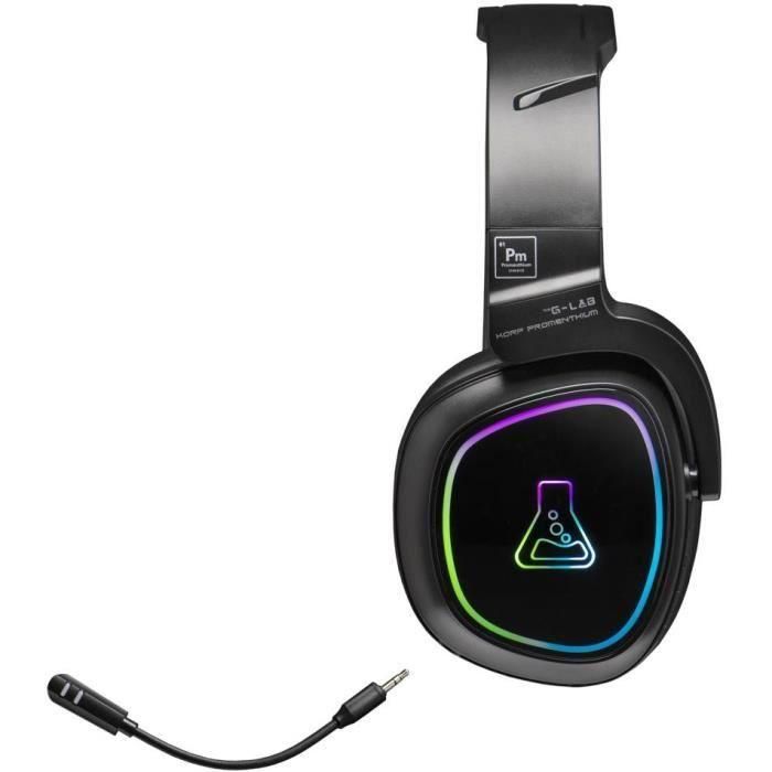 Casque Gamer Sans Fil - The G-Lab - KORP PROMENTHIUM - Microphone - RGB - PC/PS4/Xbox One - Noir 1