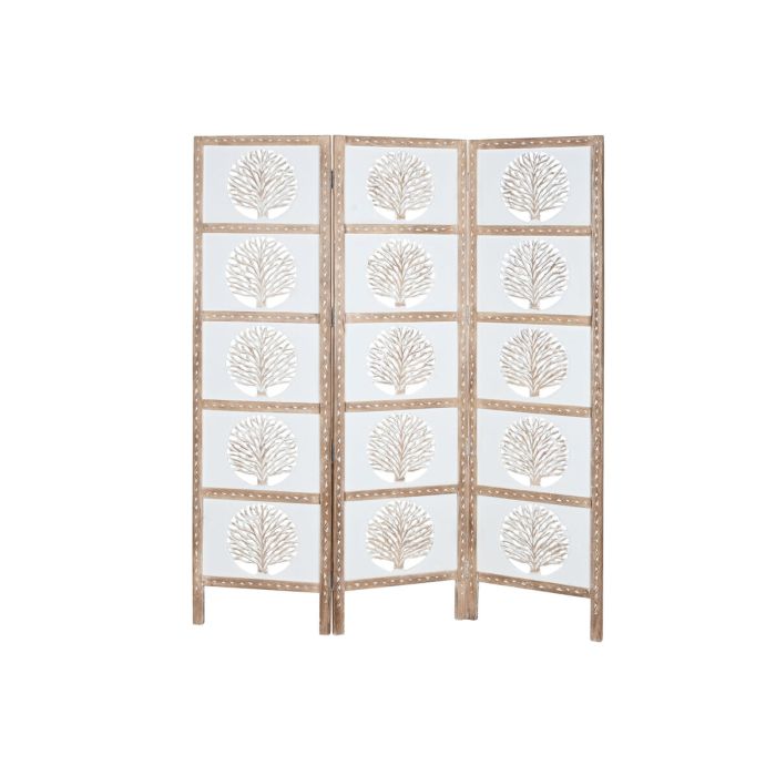 Paravent Home ESPRIT Blanc Naturel Bois de manguier Bois MDF 153 X 2,3 X 182 CM