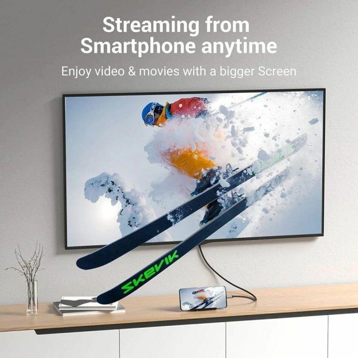 Câble USB-C vers HDMI Vention CRBBF 1 m 2 Câble USB-C vers HDMI Vention CRBBF 1 m 2