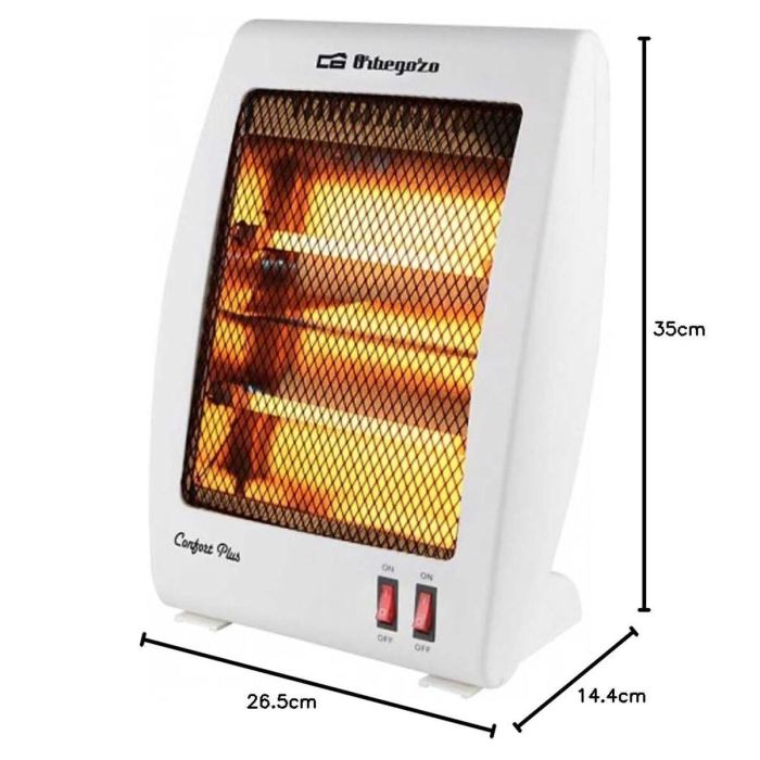 Chauffage d'Appoint Quartz Orbegozo BP 5000 Blanc 800 W 12