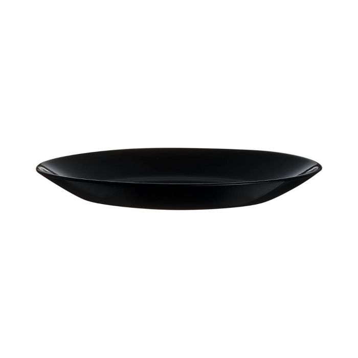 Plato Postre Vidrio Zelie Negro Luminarc 18 cm 1