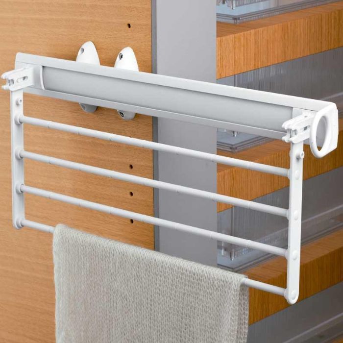 Portafalda, Portapantalones, Portacorbatas, Extraíble Y Abatible. Color Marron Servetto 1