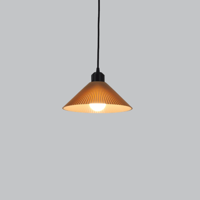 Lampe Suspendue Colt Beige/Fleuron Noir/Câble Noir 3
