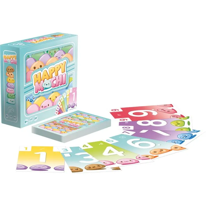 Zygomatic Jeu de cartes Happy Mochi - Jeu de société familial pour 2 à 6 joueurs, à partir de 8 ans - Durée de partie 20 min - Format pratique à emporter Zygomatic Jeu de cartes Happy Mochi - Jeu de société familial pour 2 à 6 joueurs, à partir de 8 ans - Durée de partie 20 min - Format pratique à emporter
