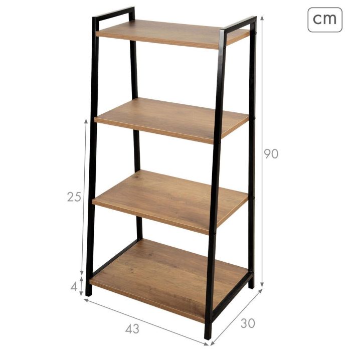Étagère Max Home Fer Bois MDF 4 Etagères 43 X 90 X 30 CM 3