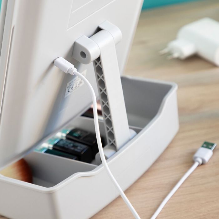 Miroir LED Pliable avec Organisateur de Maquillage 3-en-1 Panomir InnovaGoods 7