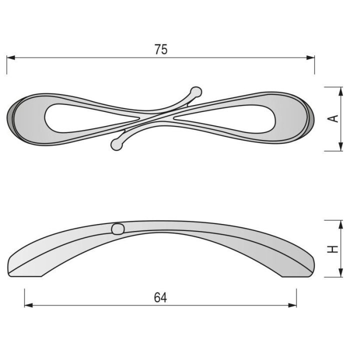Ochio Tirador Zamak. Elegir Distancia Entre Centros Y Acabado. Distancia 64 Acabado Cromo Brillo Zavinna 1