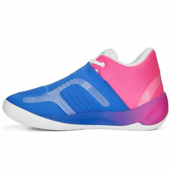 Chaussures de Basket-Ball pour Adultes Puma Rise Rose Bleu 4