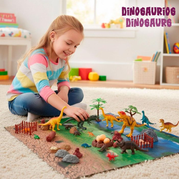 Set Dinosaures Colorbaby 20 x 12 x 7 cm 52 Pièces 4 Unités 5