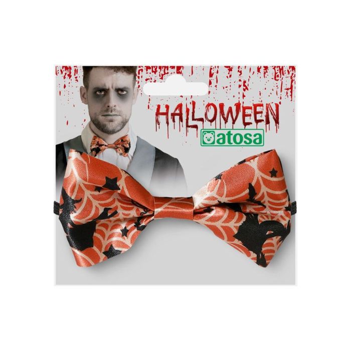 Noeud papillon Halloween orange avec imprimé citrouilles - Accessoire festif pour costume de clown, épouvantail ou personnage enfant