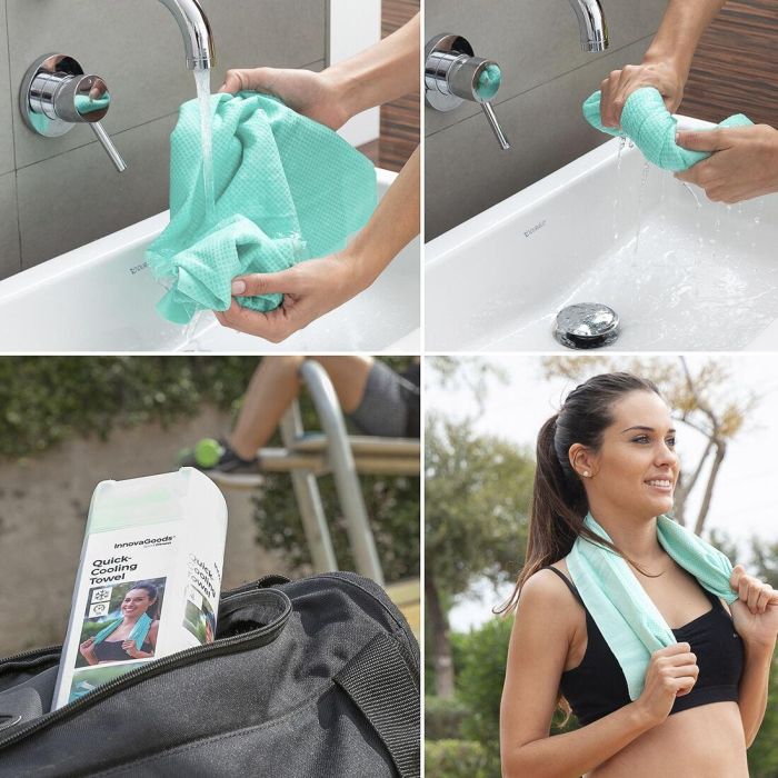 Serviette de Sport de Refroidissement Instantané Effet Glace InnovaGoods Serviette de Sport de Refroidissement Instantané Effet Glace InnovaGoods