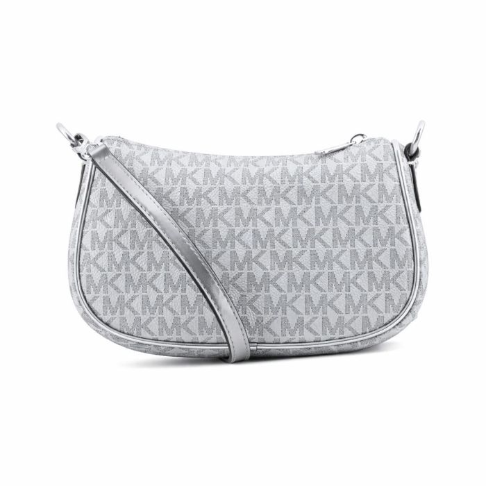 Sac à Bandoulière Michael Kors Carmela Gris 20 x 12 x 7 cm 2