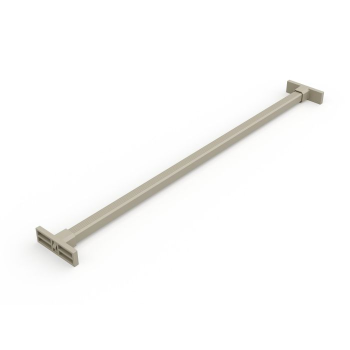 Emuca Kit de 7 porte-pantalons, 1 plateau et 1 cadre coulissant à fermeture douce pour armoires, réglable, module 800mm, Gris pierre 3