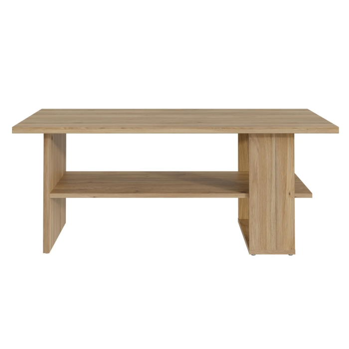 Mauvella Table basse rectangulaire en chêne, 2 plateaux, dimensions 110 x 60 x 45 cm - Apportez une touche d'élégance à votre salon