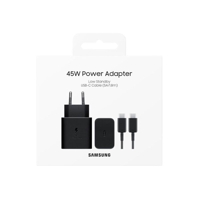 Chargeur mural Samsung EP-T4511XBEGEU Noir 45 W 1 Chargeur mural Samsung EP-T4511XBEGEU Noir 45 W 1