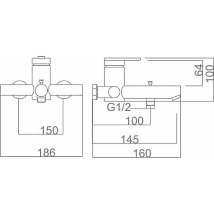 Colonne de douche Imex ROMA ORC BDR001-4ORC Acier inoxydable 150 cm 2 Positions 1 Colonne de douche Imex ROMA ORC BDR001-4ORC Acier inoxydable 150 cm 2 Positions 1