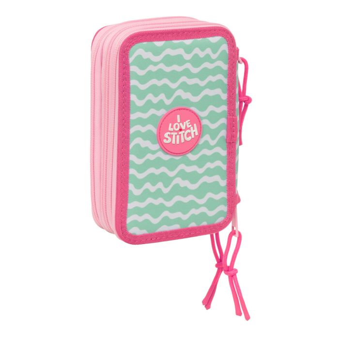 Pochette à crayons triple Lilo & Stitch Ice cream Rose 12,5 x 19,5 x 5,5 cm 37 Pièces 2