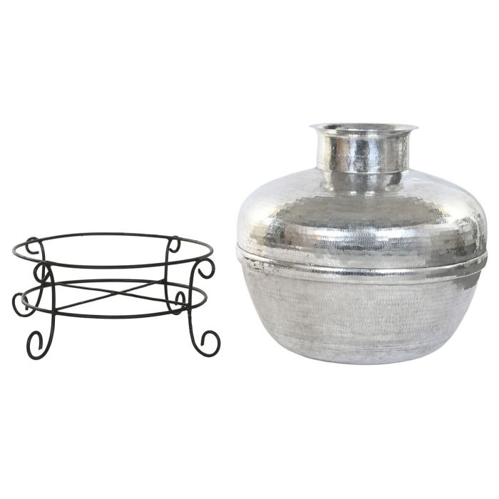 Vase Home ESPRIT Noir Argenté Aluminium Fer 75 x 75 x 90 cm 1 Vase Home ESPRIT Noir Argenté Aluminium Fer 75 x 75 x 90 cm 1