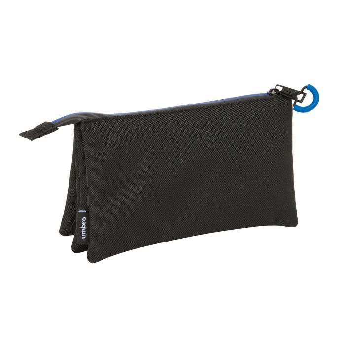 Trousse Fourre-Tout Triple Kelme Jet black Noir 22 x 12 x 3 cm 1 Trousse Fourre-Tout Triple Kelme Jet black Noir 22 x 12 x 3 cm 1