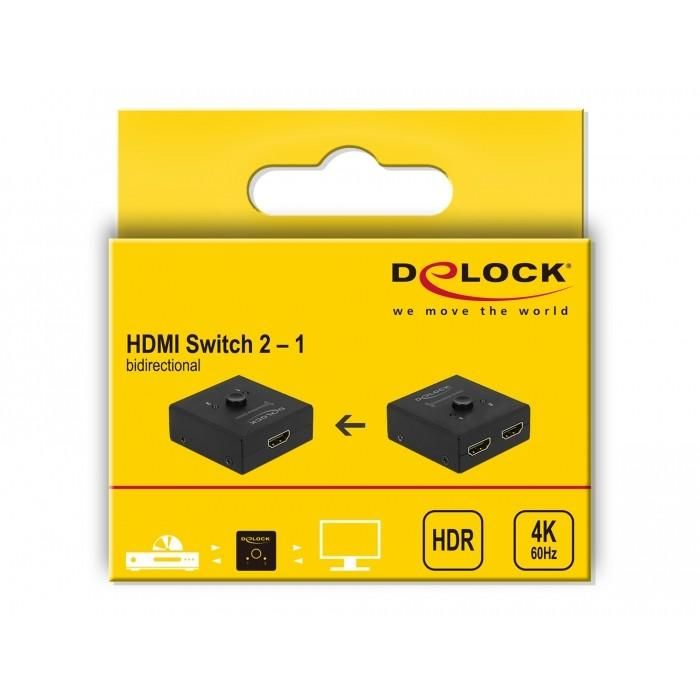 DELOCK HDMI 2 - 1 Umschalter bidirektional 4K 60 Hz kompakt 1 DELOCK HDMI 2 - 1 Umschalter bidirektional 4K 60 Hz kompakt 1
