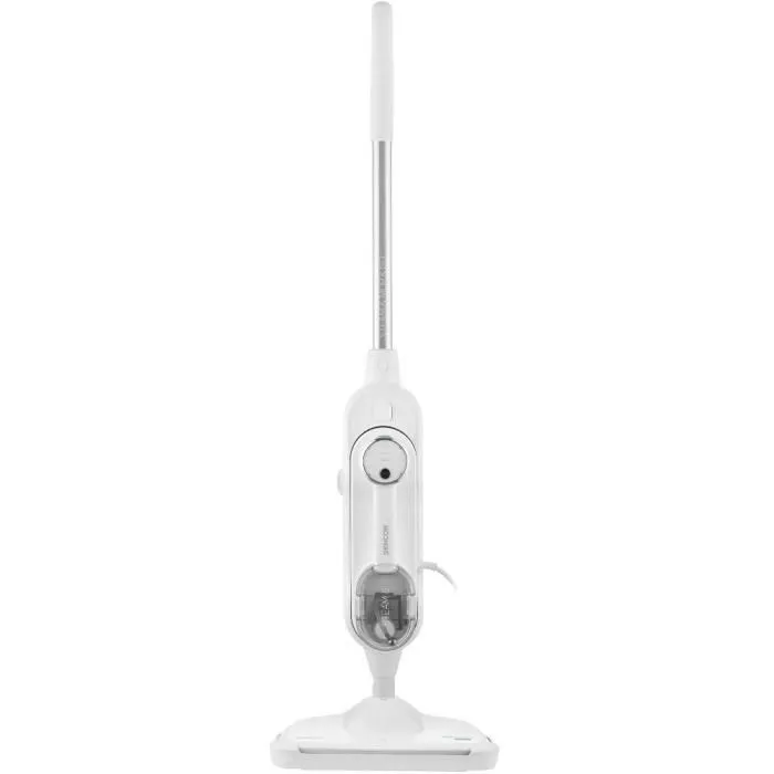 Sencor SSC 6010WH - Balai vapeur multifonction 2 en 1, 1500 W, chauffe 30s, 15 min de vapeur, réservoir 300 ml avec unité portative et accessoires