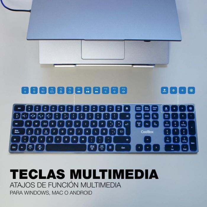 clavier et souris CoolBox COO-TEW02-BKB Noir 8 clavier et souris CoolBox COO-TEW02-BKB Noir 8