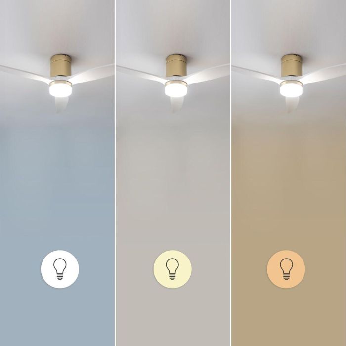 Ventilateur de Plafond avec Lumière Cecotec EnergySilence Aero 5600 18 W Blanc Doré 1000 Lm Ventilateur de Plafond avec Lumière Cecotec EnergySilence Aero 5600 18 W Blanc Doré 1000 Lm