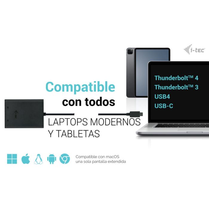 Adaptateur Thunderbolt vers USB-C i-Tec C31DUAL4K60DP 2
