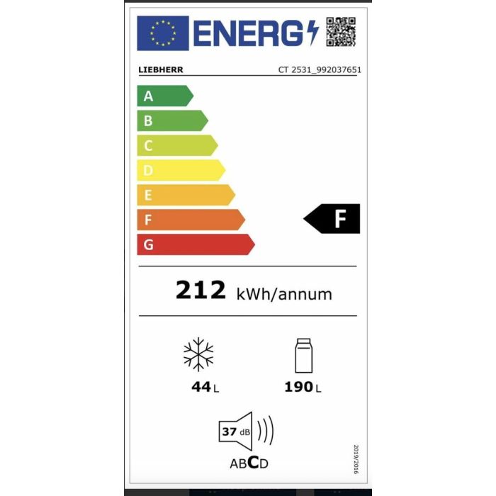 Réfrigérateur Combiné Liebherr CTE2531 141 Blanc 190 L 1