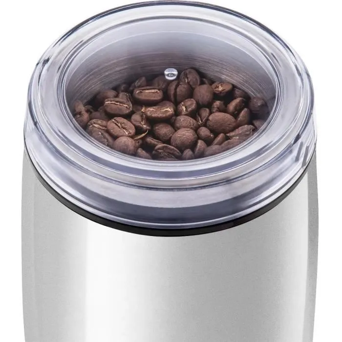 Sencor SCG 2052WH - Moulin à café électrique 150W pour grains, noix et épices - Réservoir 60g - 85 dB - 116x116x176 mm