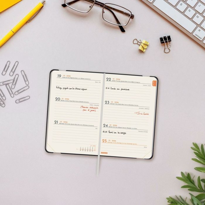 Agenda Finocam FLEXI Noir Mini 8,2 x 12,7 cm 2026 5 Agenda Finocam FLEXI Noir Mini 8,2 x 12,7 cm 2026 5