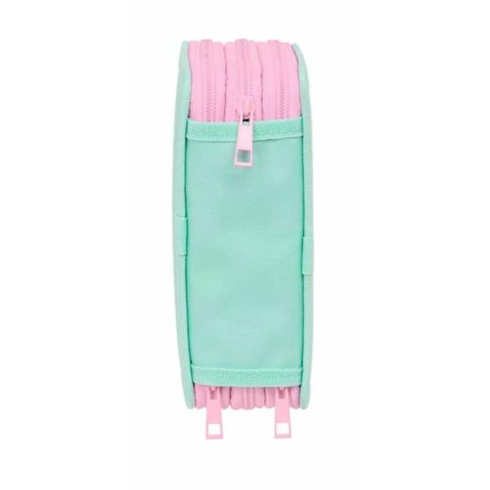 Pochette à crayons triple Stitch Vert 12,5 x 19,5 x 5,5 cm 37 Pièces 4