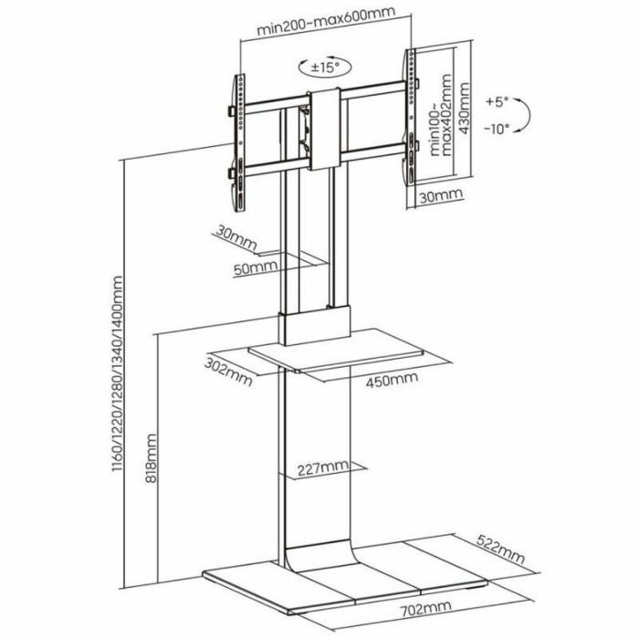 Support de TV Aisens FT86TSE-401 1