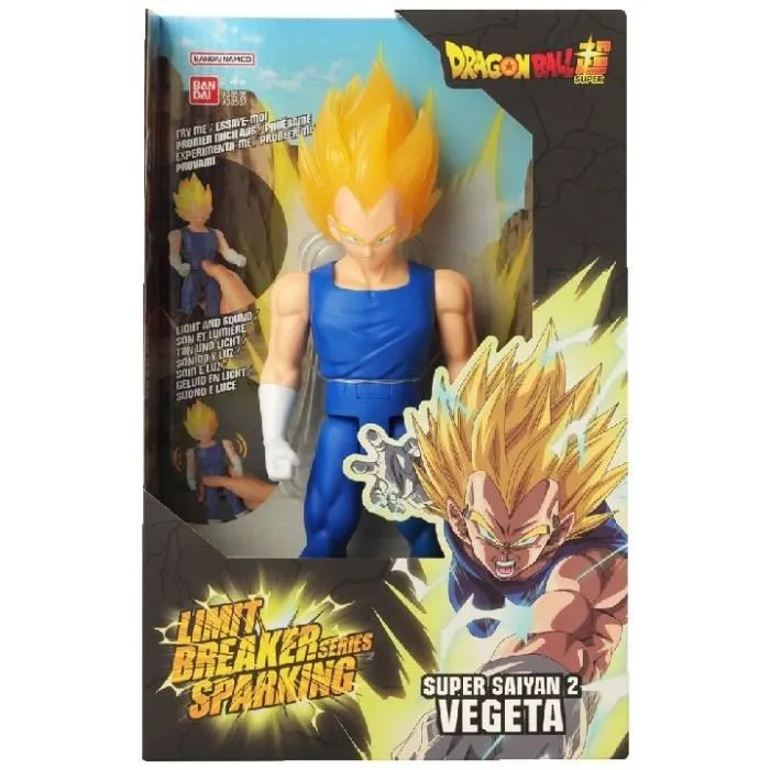 Figurine Bandai Dragon Ball Super - Limit Breaker - Super Saiyan 2 Vegeta (Sparkling Vegeta) avec son et lumière - 30 cm - Réf. 38567 Figurine Bandai Dragon Ball Super - Limit Breaker - Super Saiyan 2 Vegeta (Sparkling Vegeta) avec son et lumière - 30 cm - Réf. 38567