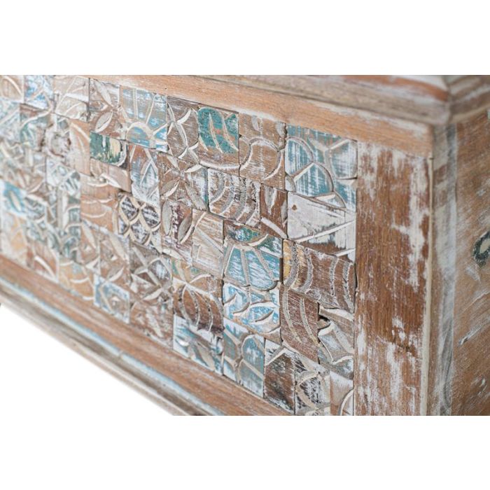 GINER Y COLOMER Mueble baûl coffre de rangement en bois de manguier et bois recyclé, finition multicolore rustique - 106 x 41 x 36 cm 3 GINER Y COLOMER Mueble baûl coffre de rangement en bois de manguier et bois recyclé, finition multicolore rustique - 106 x 41 x 36 cm 3