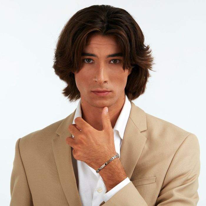 Bracelet Homme Maserati Acier inoxydable 21,5 cm Argenté 3