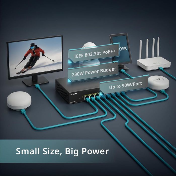 Switch D-Link DMS-108P/E 5