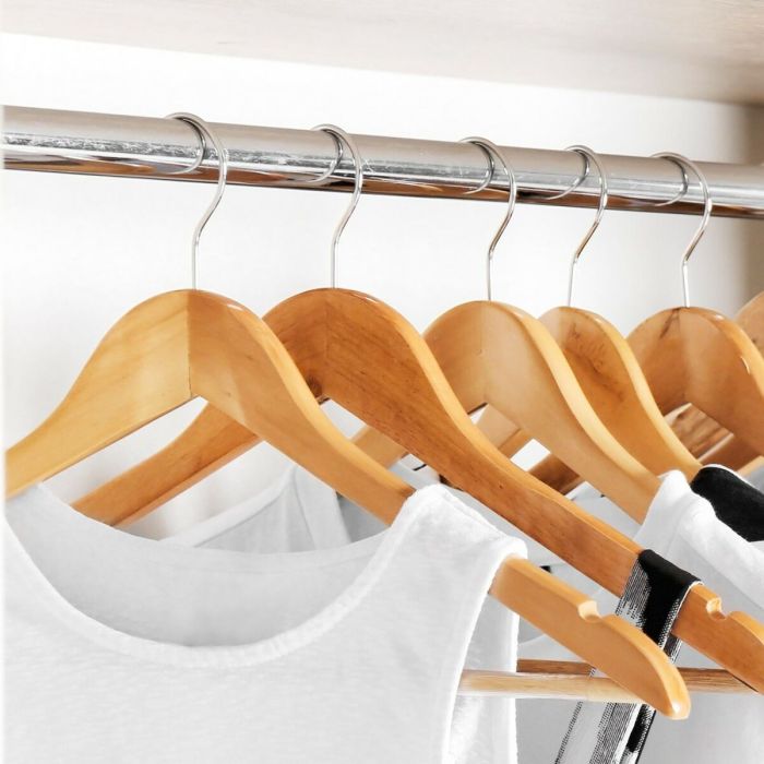 Jeu de porte-manteaux Max Home Naturel Bois Acier 44,5 x 23 x 1 cm 10 Pièces (6 Unités) 5