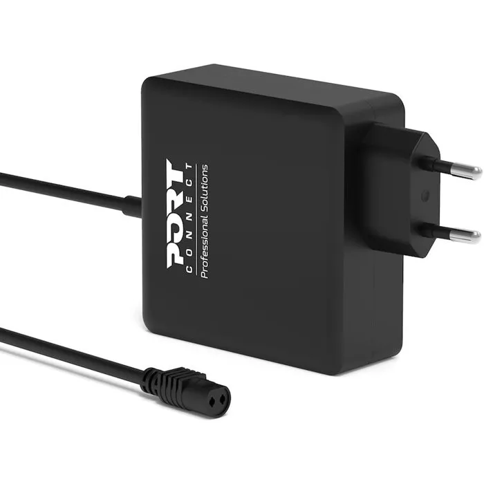 Port Designs Alimentation PC Universelle - 9 embouts compatibles Lenovo, Dell, HP, Asus, Toshiba + USB-C - 90W - Protection contre les surtensions