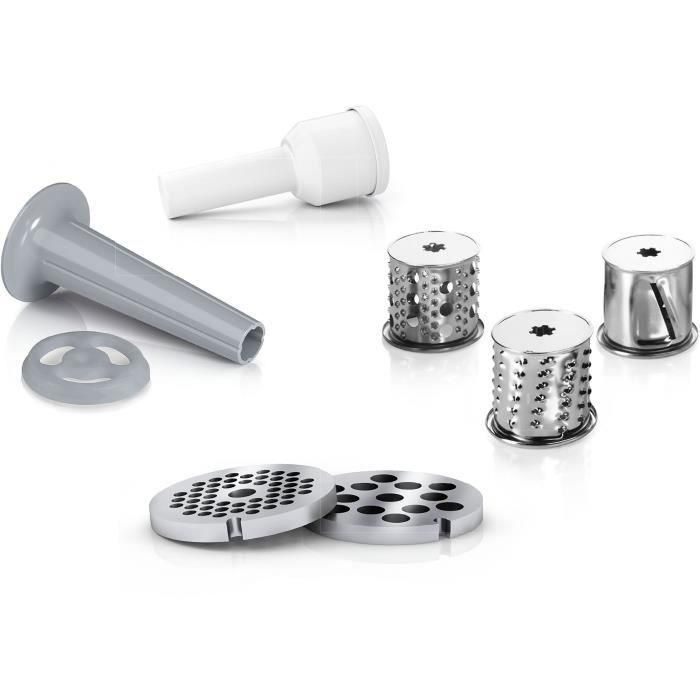 Bosch MFW2514W SmartPower Hachoir à Viande Blanc - 1500 W, Capacité 1.7 kg/min, 2 Grilles, Râpe/Éminceur et Garnisseur de Saucisses Bosch MFW2514W SmartPower Hachoir à Viande Blanc - 1500 W, Capacité 1.7 kg/min, 2 Grilles, Râpe/Éminceur et Garnisseur de Saucisses