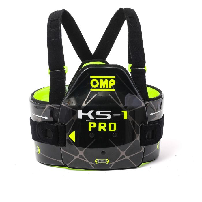 Omp Costillar Ks-1 Pro Noir - Jaune Fluo Taille S OMPKK0-0049-B01-178-S Protection Corporelle Karting Professionnelle FIA 1