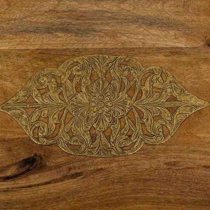 Plateau Alexandra House Living Marron Bois de manguier 31 x 16 x 49 cm 2