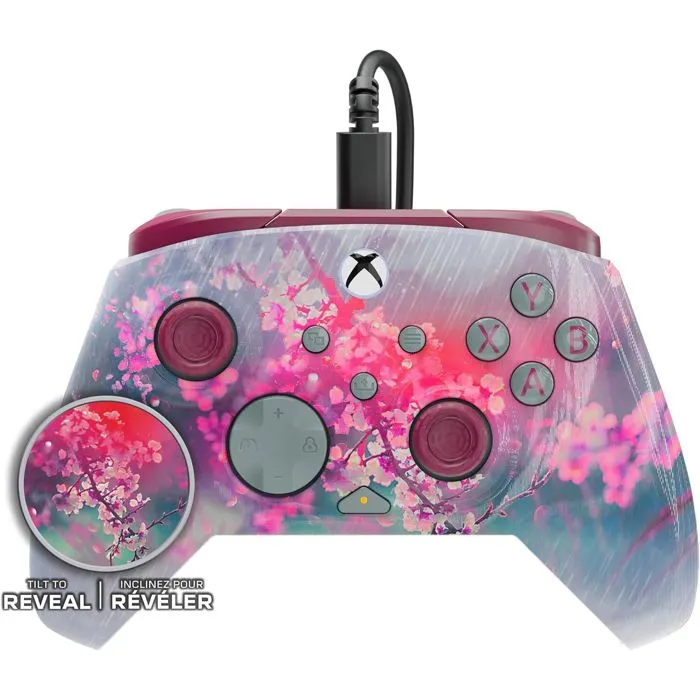 Turtle Beach Rematch Advanced - Manette filaire officielle pour Xbox et PC - Design Kyoto Bloom, gâchettes réglables, boutons arrière assignables, contrôle audio